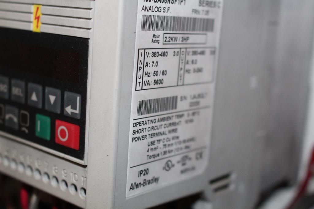 Allen Bradley VFD 3HP 160BA06NSF1P1 MCC BUCKET Enclosure Atlas