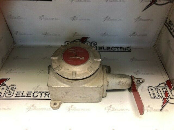 CROUSE HINDS AFUX0333-50 HAZARDOUS LOC CONVEYOR SWITCH SINGLE END LEFT HAND