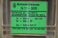 Klockner-Moeller N11-500 Molded Case Switch 500 Amp 660VAC Volt