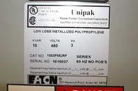 10.0 KVAR Unipak Power Factor Capacitor 480 Volt Catalog Number 1043PMURF