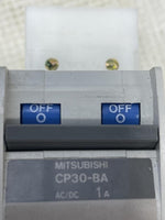 Mitsubishi 1 lot 2 1 amp DIN Rail Mounted Circuit Breaker 2 Pole 240VAC-120VDC CP30-BA-2-1