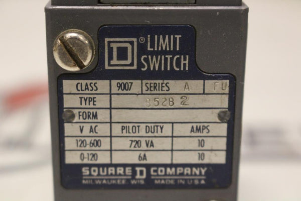 SQUARE D 9007B52B2 LIMIT SWITCH