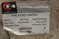 CUTLER HAMMER 10251H43B TYPE B FOOT SWITCH LATCH WITH GUARD