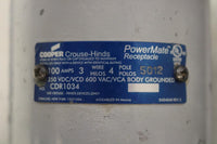 CROUSE HINDS CDR1034 3W4P 600VAC 100AMP POWERMATE RECEPTACLE