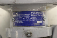 CROUSE HINDS CDR3044 4P4W 30AMP 600VAC POWERMATE RECEPTACLE