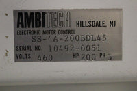 AMBITECH SS-4A-200L45 SHORT STOP ELECTRONIC MOTOR BRAKE 460V 3PH 200HP
